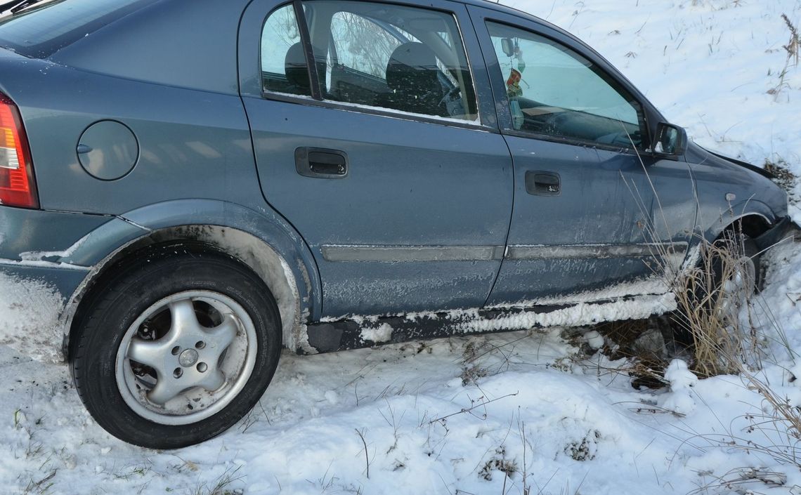 Kobieta z dwójką pasażerów wylądowała w rowie