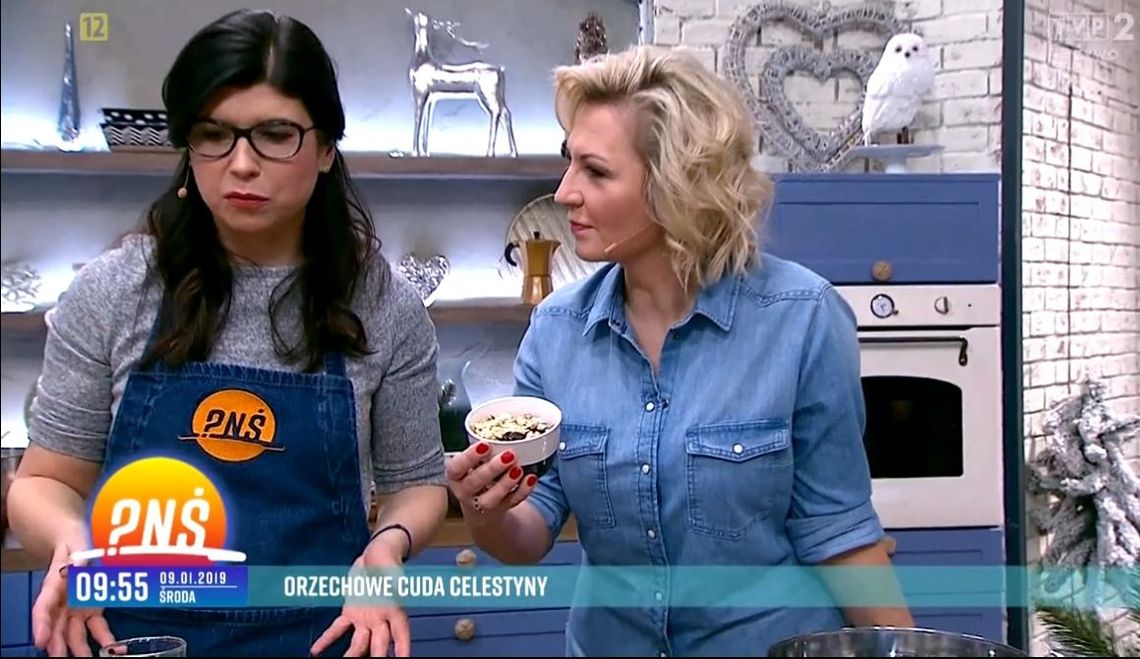 Krajczyńska w telewizji śniadaniowej prezentowała orzechowe cuda Krajczyńska w telewizji śniadaniowej prezentowała orzechowe cuda