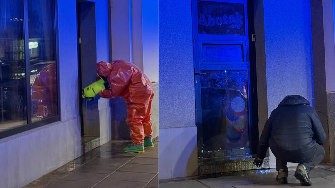 Przychodnię oblewali kwasem. Wpadli dzięki monitoringowi