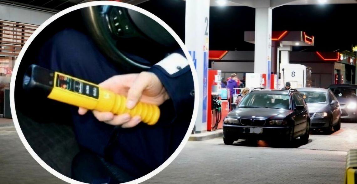 Ledwo trzymał się na nogach. Na stację przyjechał po alkohol