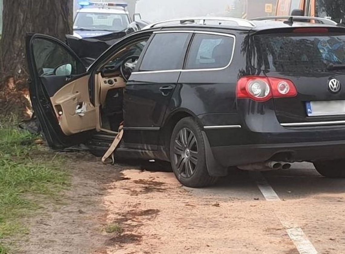 Mając ponad 2 promile wjechał w drzewo Mając ponad 2 promile wjechał w drzewo