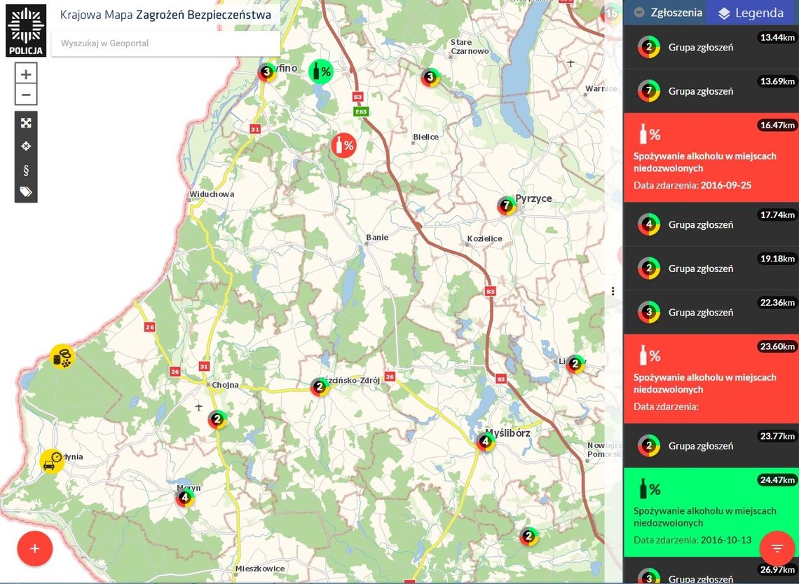 Mapa zagrożeń funkcjonuje już w naszym powiecie