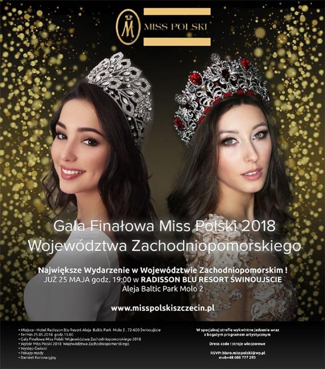 Możesz obejrzeć walkę o koronę Miss Polski Województwa Zachodniopomorskiego