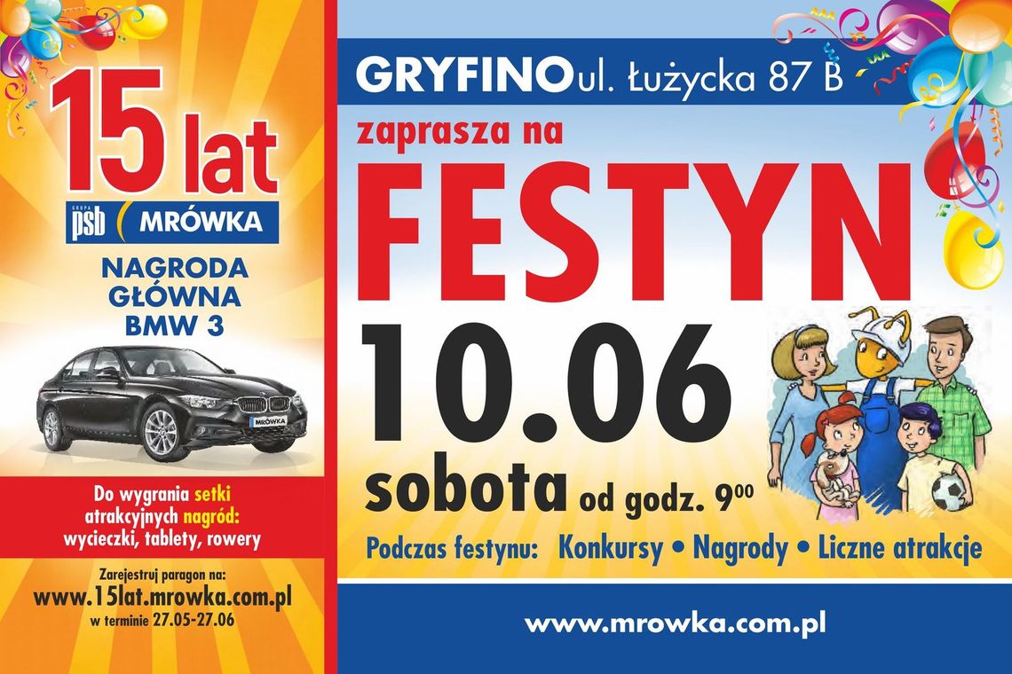 Mrówka w Gryfinie zaprasza na festyn Mrówka w Gryfinie zaprasza na festyn