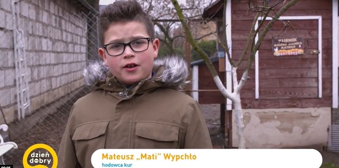 Najmłodszy rolnik w Polsce. Mateusz Wypchło hoduje kury i opowiada w TVN o swojej pasji