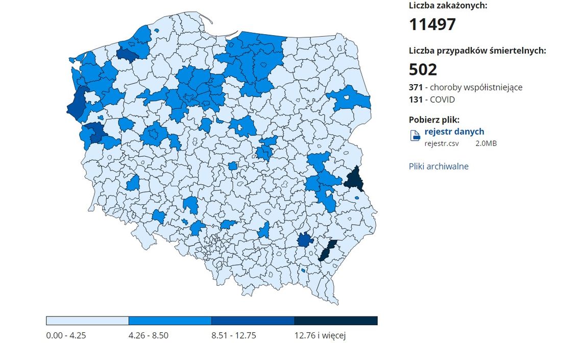 Najwięcej w Polsce zachorowań właśnie u nas Najwięcej w Polsce zachorowań właśnie u nas