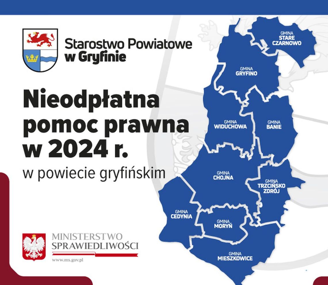 Nieodpłatna pomoc prawna w powiecie gryfińskim. Potrzebujesz? Skorzystaj!