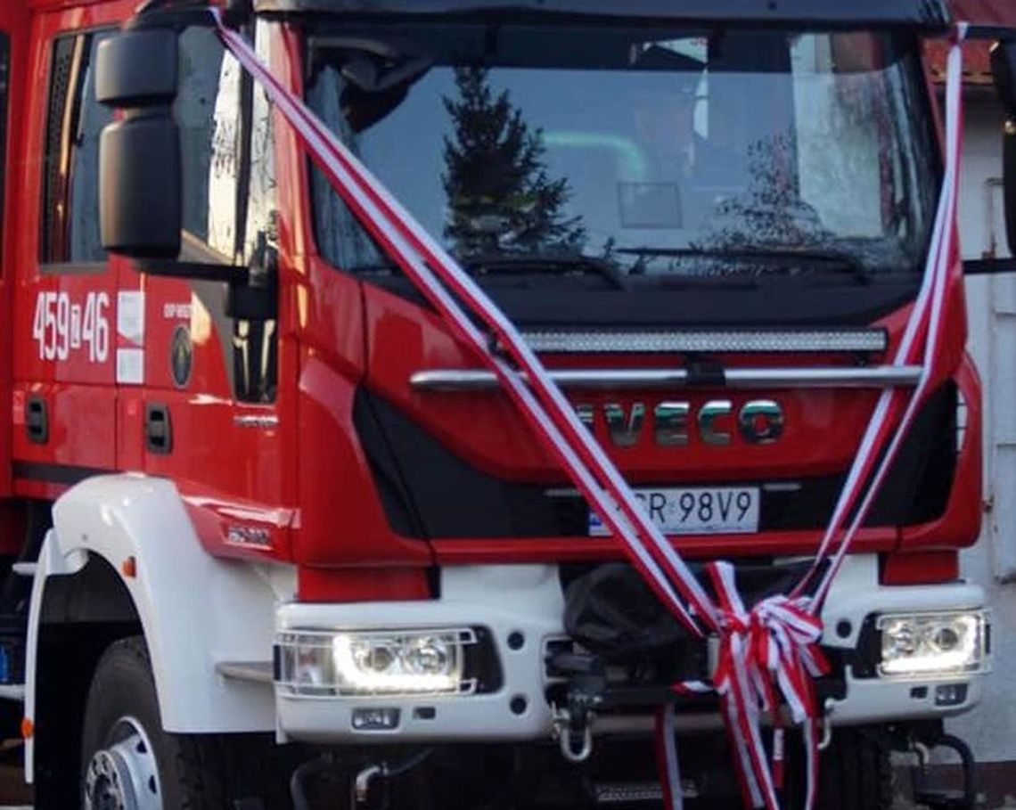 Nowy wóz strażacki dla jednostki OSP przeszedł chrzest bojowy
