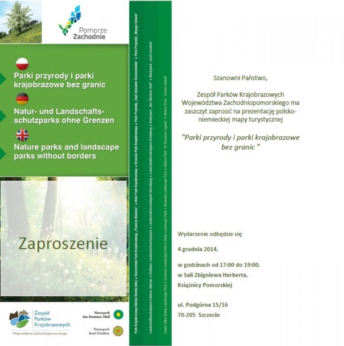 Parki bez granic na nowej mapie Parki bez granic na nowej mapie