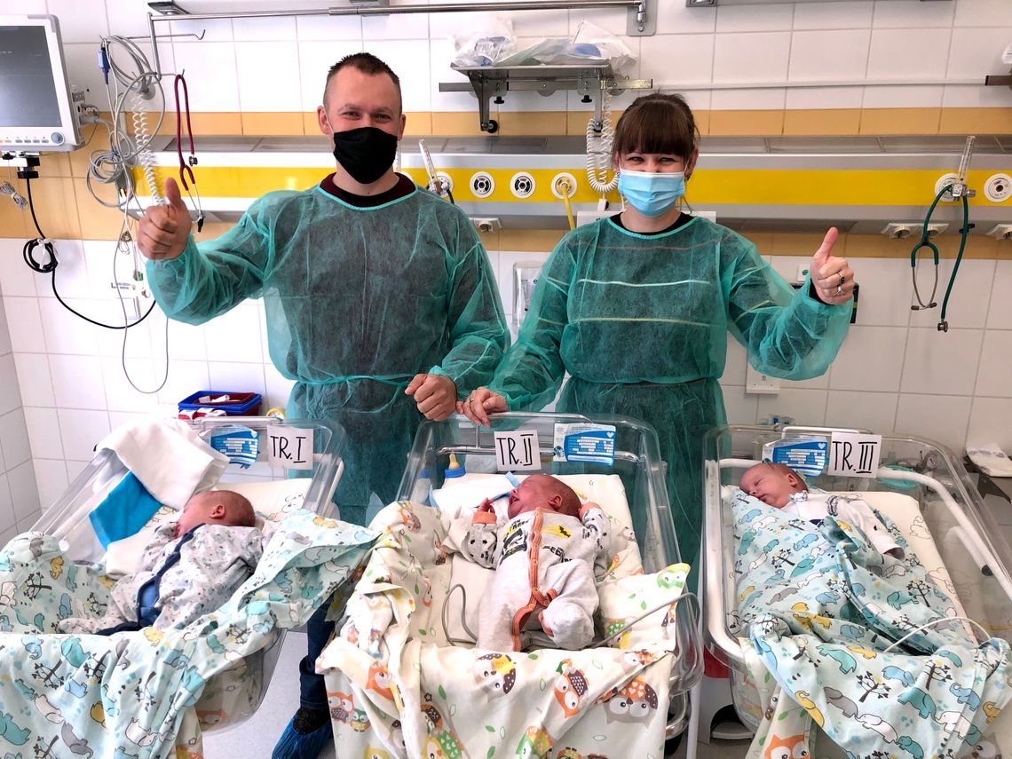 Pierwsze w tym roku trojaczki opuściły szpital