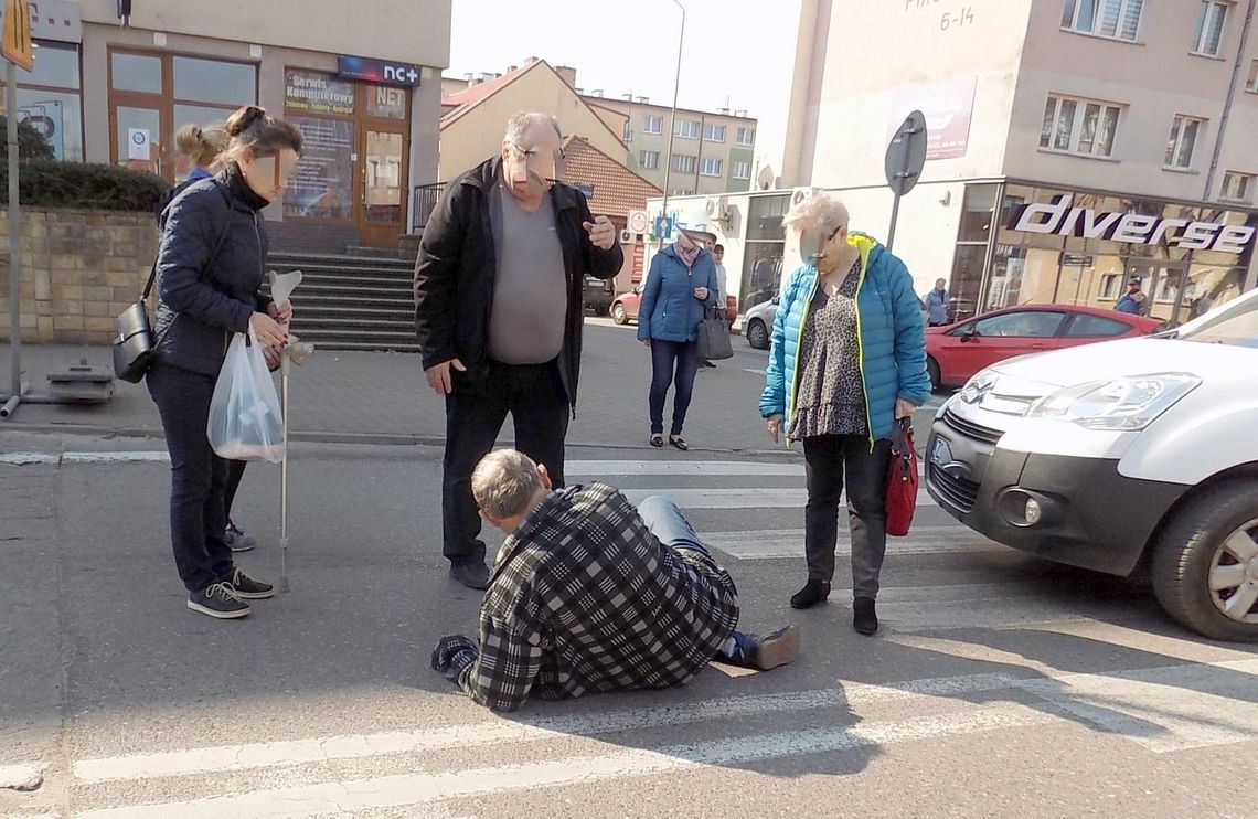 Pieszy potrącony został na pasach [ZDJĘCIA]
