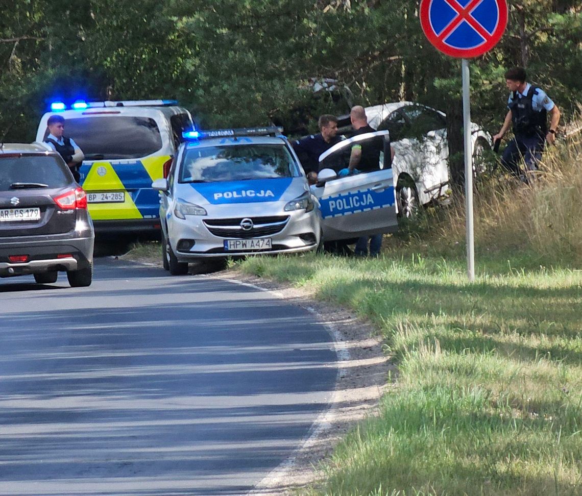 Pościg na granicy! Kradzione auto wjechało w skarpę w Osinowie Dolnym. Polsko-niemiecka obława na wozaka! [ZDJĘCIA]
