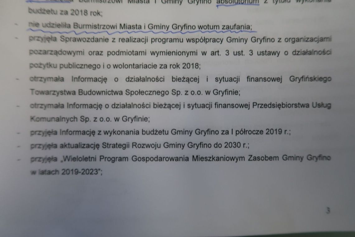 Poszło o absolutorium Poszło o absolutorium