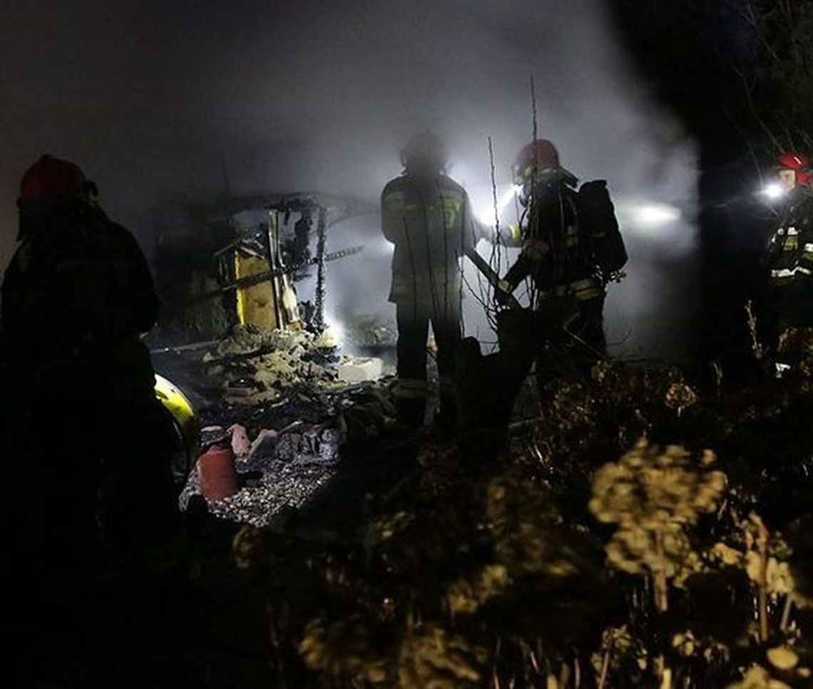 Pożar altany w Gryfinie