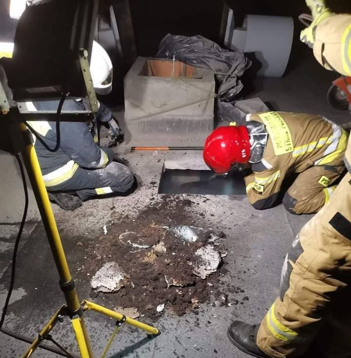 Pożar w bloku w Gryfinie [ZDJĘCIA]