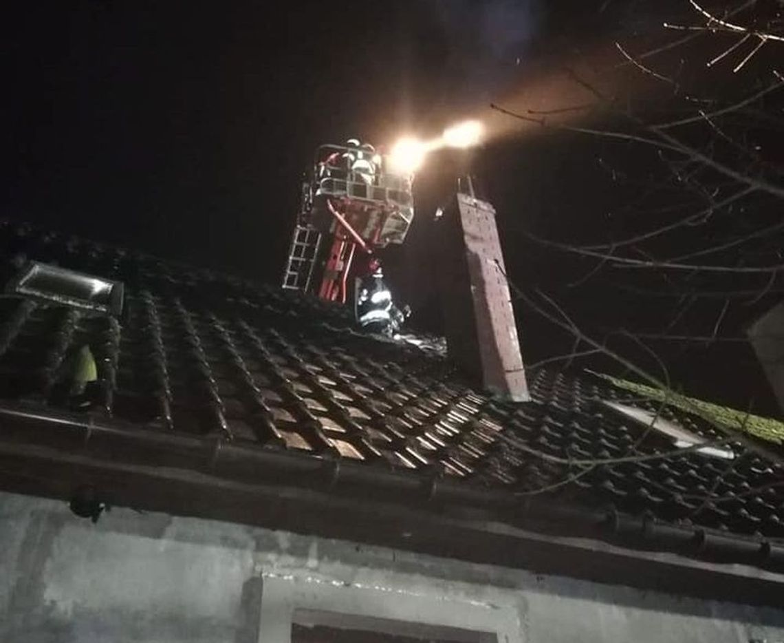 Pożar wybuchł w przewodzie kominowym