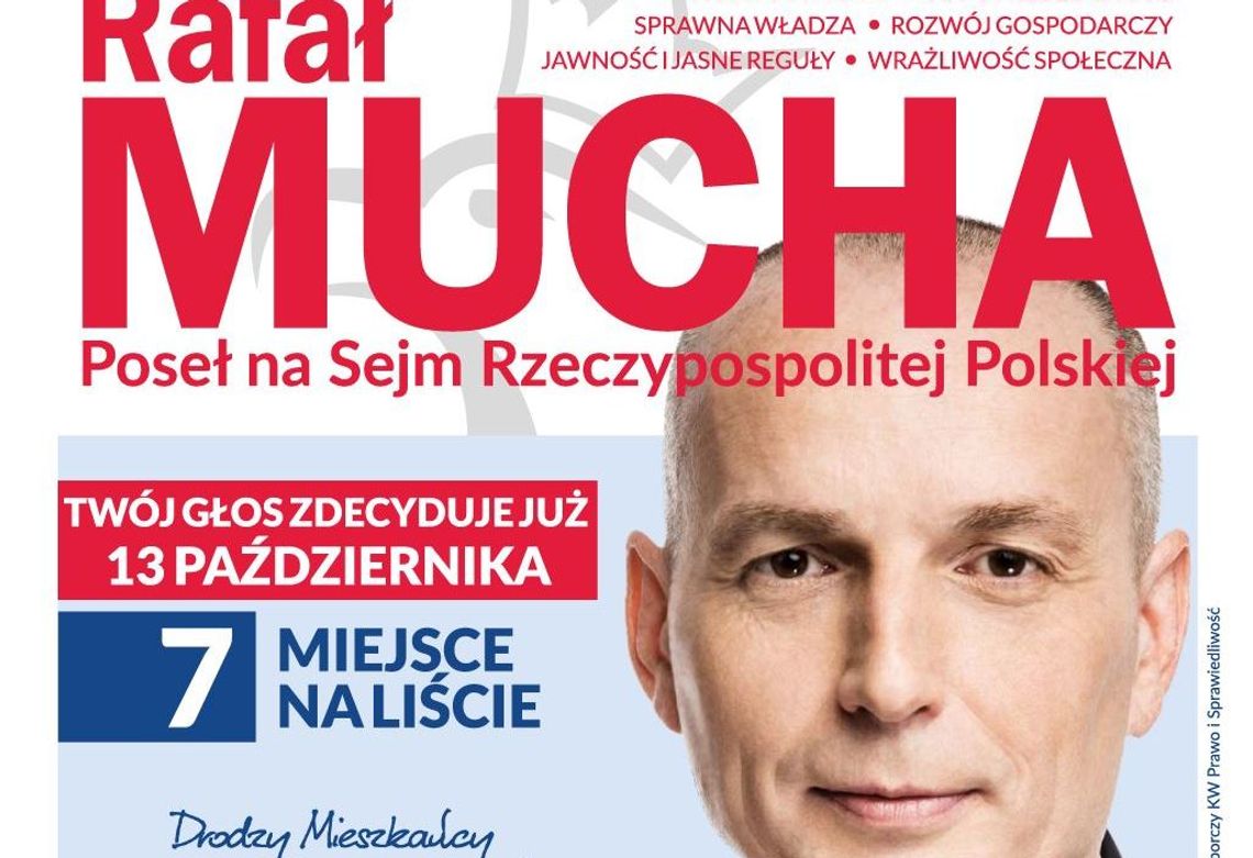 Rafał Mucha podsumowuje swoją dotychczasową aktywność poselską i ciekawą kampanię wyborczą