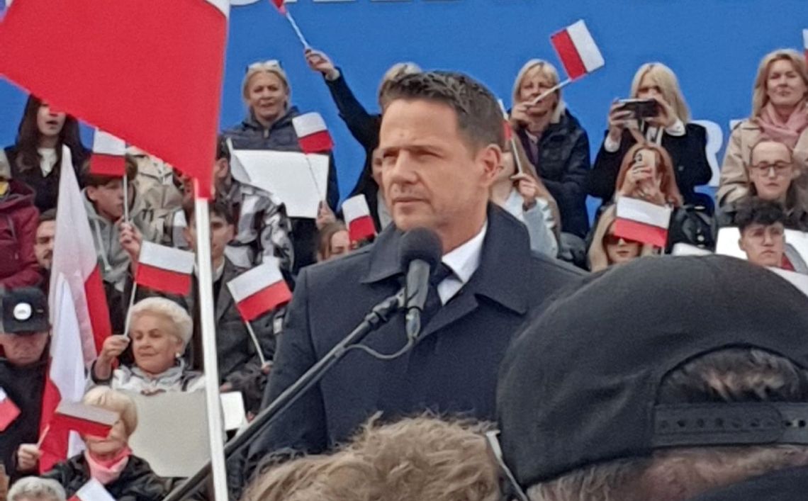 Rafał Trzaskowski nad Odrą uderzył w kontrkandydata. Silna ekipa z Gryfina na wiecu