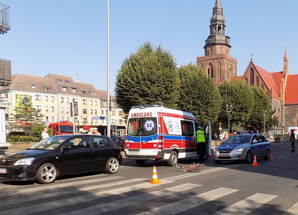 Ranny rowerzysta odwieziony do szpitala