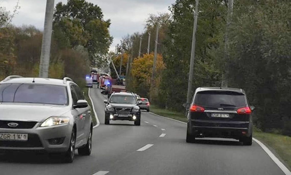 Wypadek i rekordowo niska liczba wyjazdów straży pożarnej