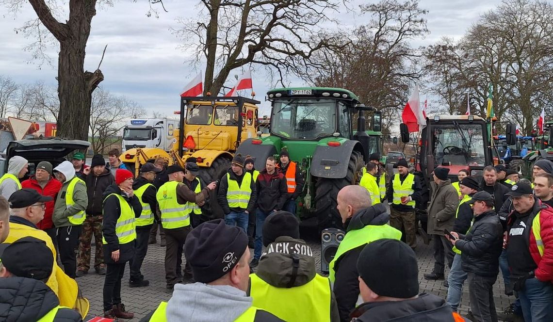 Rolnicy protestują teraz na terenie powiatu gryfińskiego