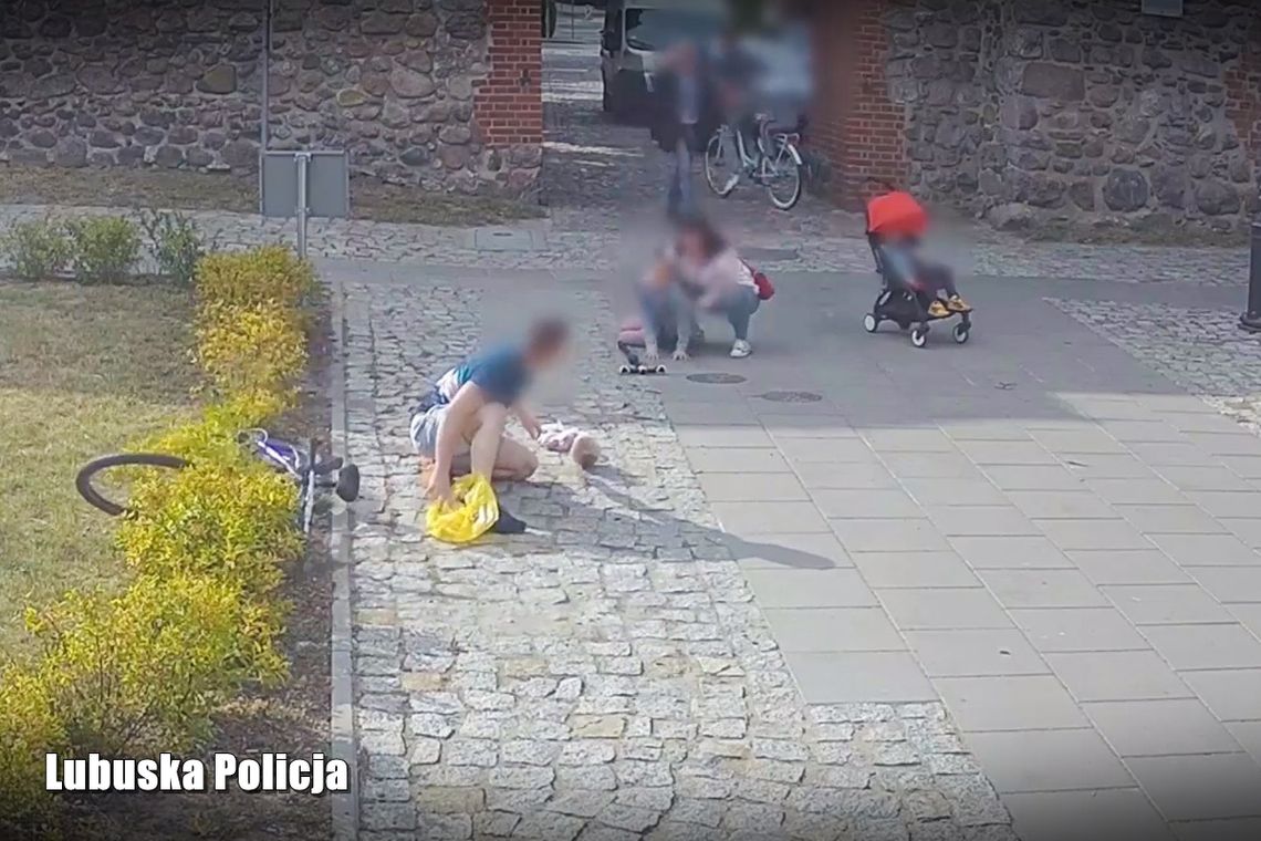 Rowerzysta wjechał w 7-letnią dziewczynkę i uciekł. Nagrała to kamera [FILM]