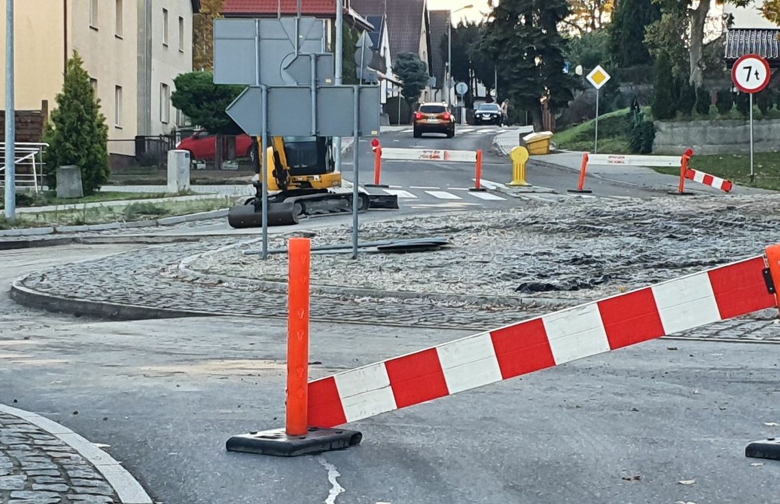 Rozgrzebali rondo Palicy i zmienili organizację ruchu