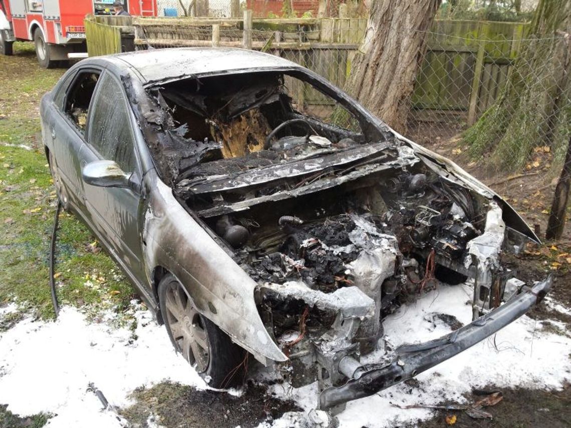 Samochód i miejsce gdzie garażował płonęły dziś w południe Samochód i miejsce gdzie garażował płonęły dziś w południe