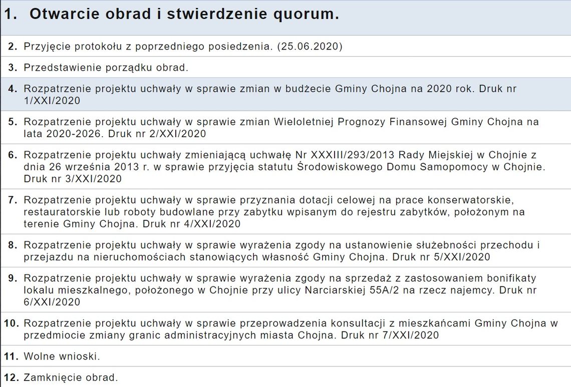 Sesję zapowiadają na czwartek 