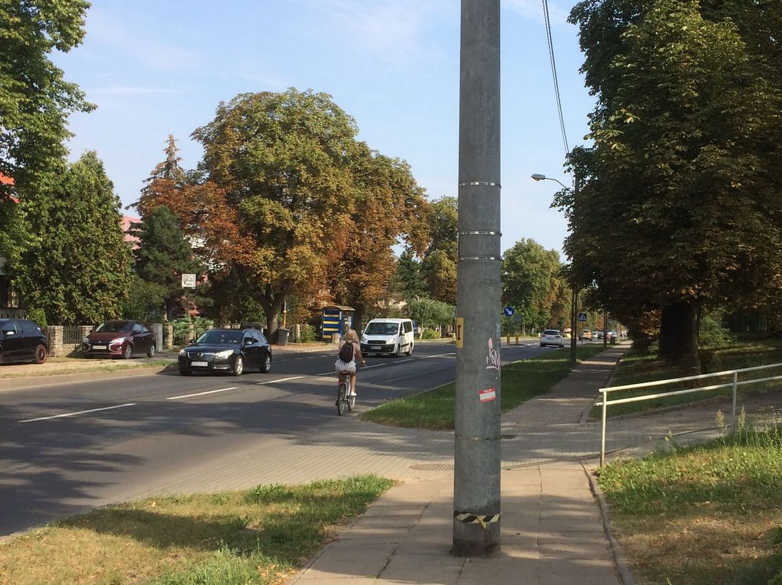 Słup stoi na środku chodnika Słup stoi na środku chodnika