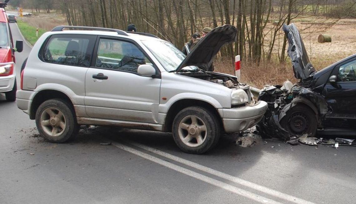 Strażacy na miejscu kolizji