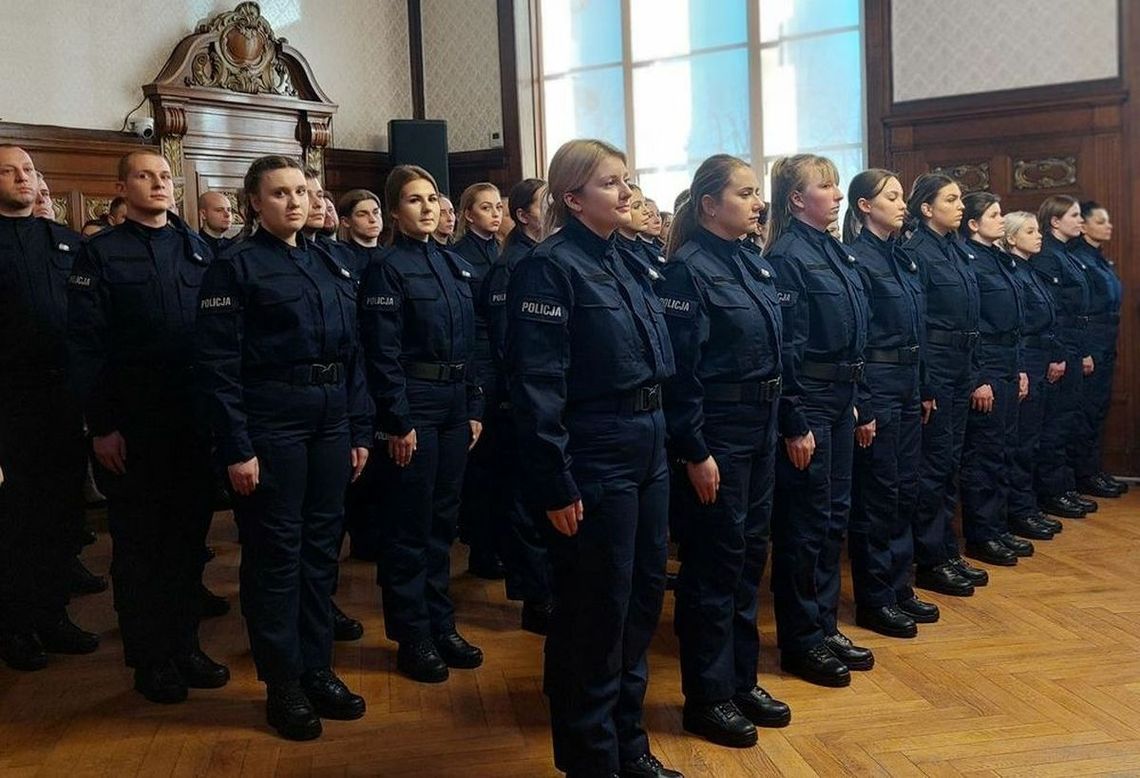 To pierwsze w 2024 roku ślubowanie nowo przyjętych policjantów