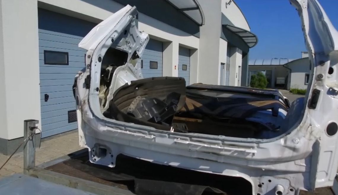 Tyle zostało ze skradzionego hyundaia za 160 tys. zł