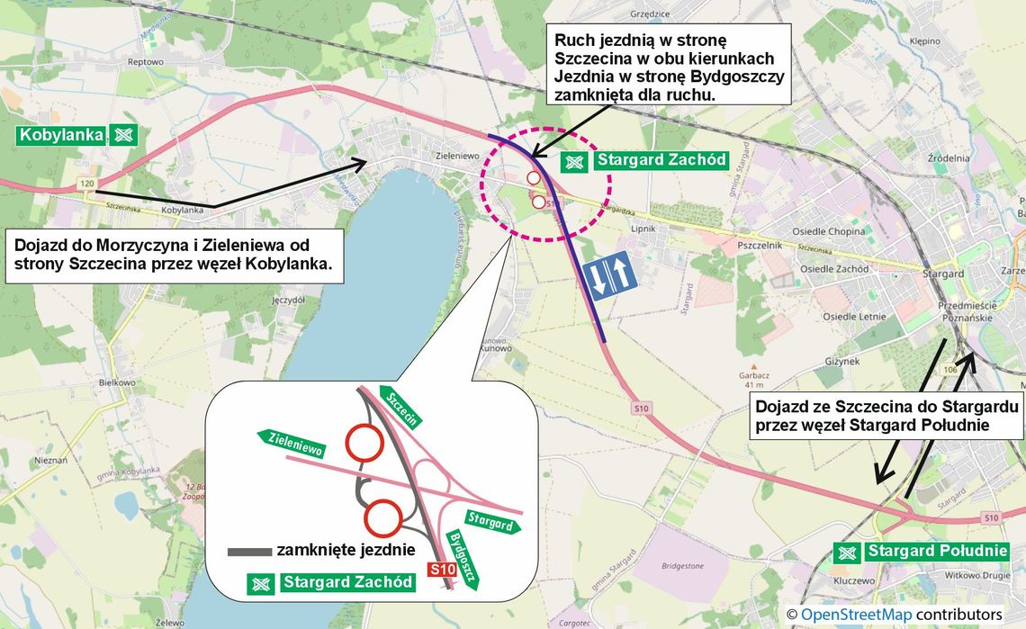 Tym węzłem od dziś nie przejedziesz. Sprawdź jak ominąć korki i nowe objazdy Tym węzłem od dziś nie przejedziesz. Sprawdź jak ominąć korki i nowe objazdy