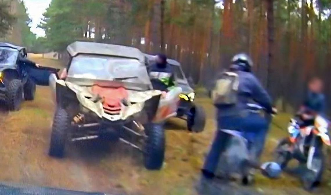 Uciekali quadami, ale trzech wpadło. Zasadzka w lesie