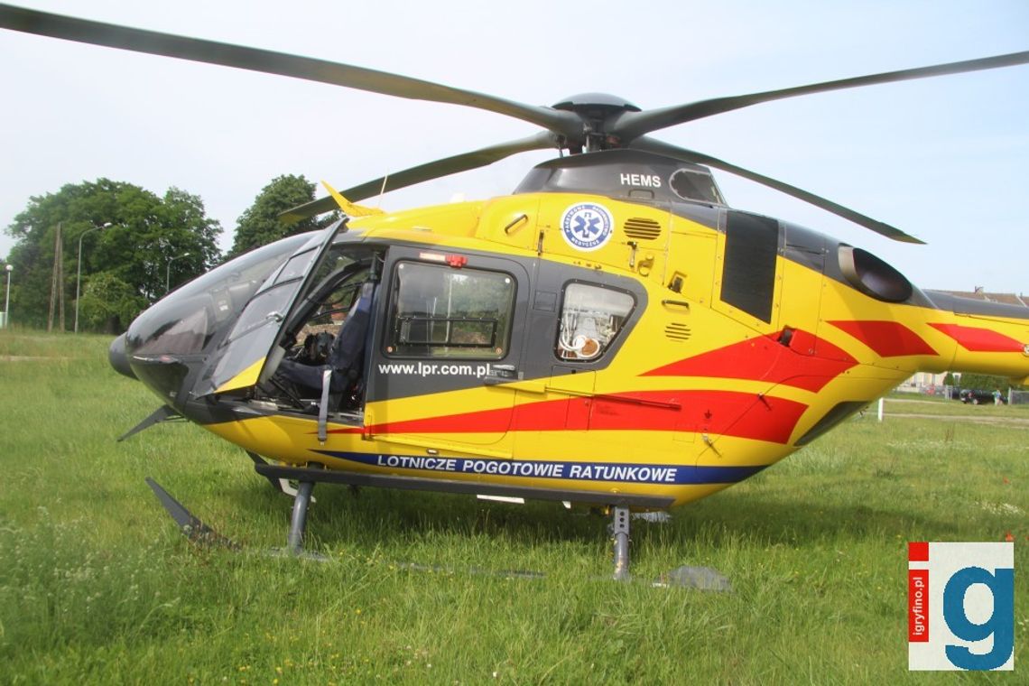 Ugodził go nożem. Rannego zabrał helikopter
