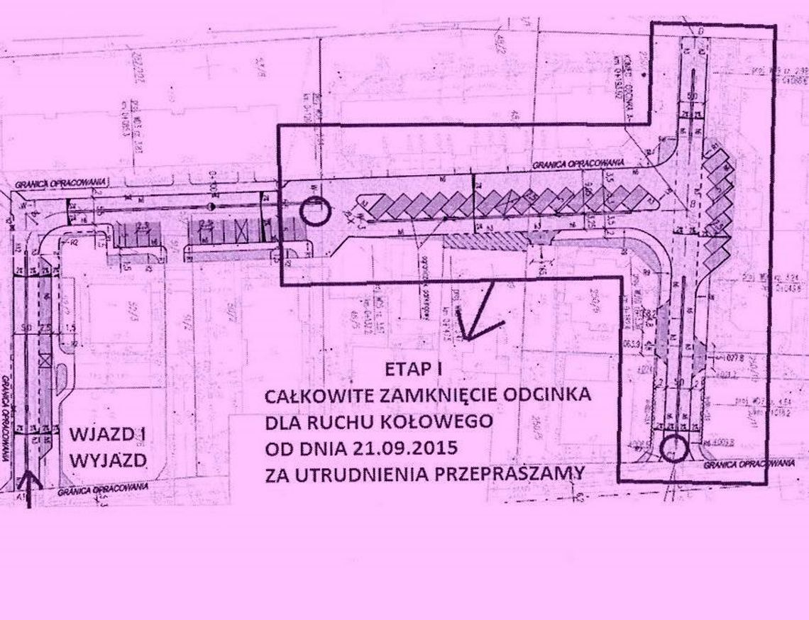 Utrudnienia na ulicy Flisaczej w Gryfinie Utrudnienia na ulicy Flisaczej w Gryfinie