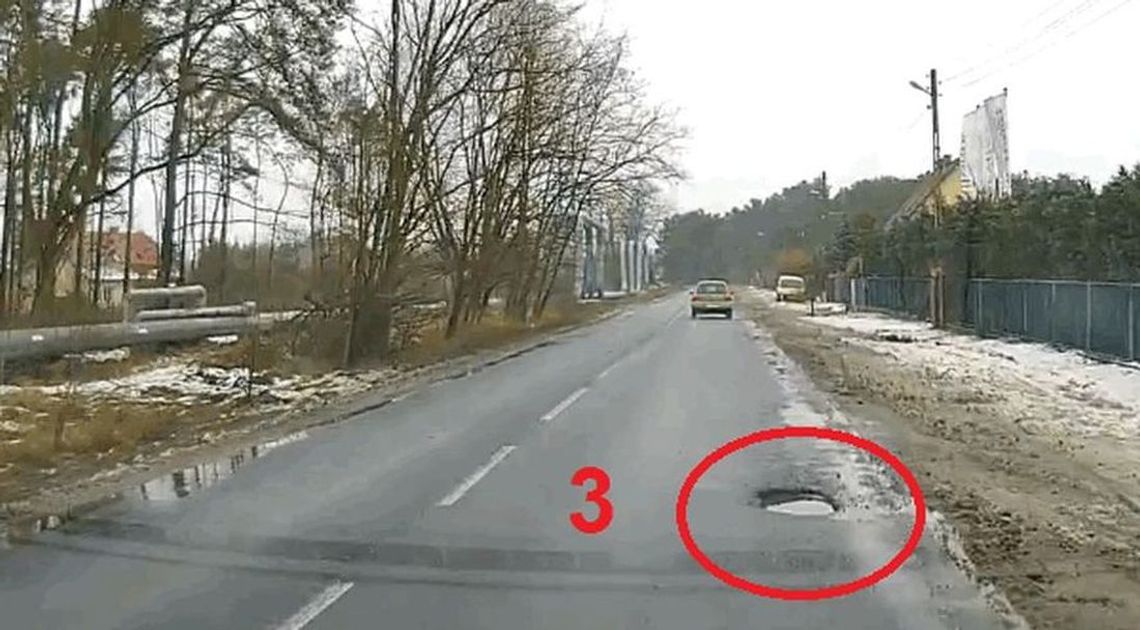 Uwaga na głębokie dziury! Można uszkodzić samochód!