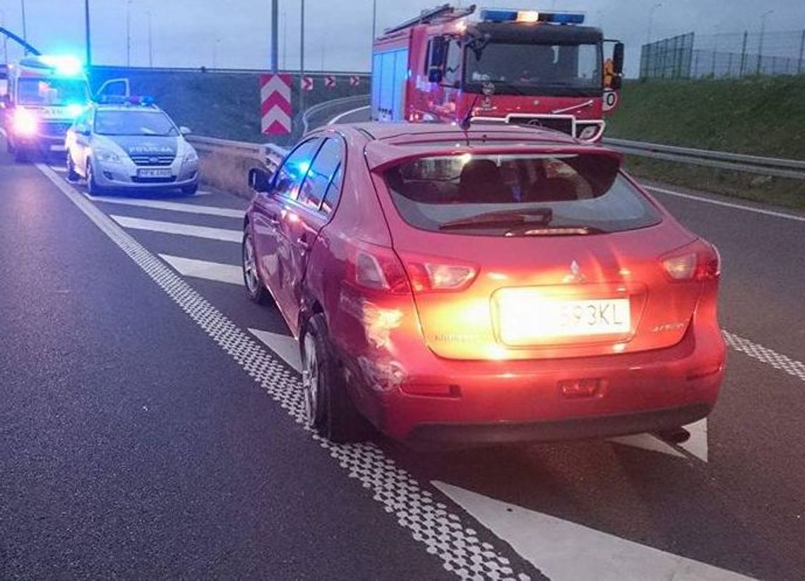 Volkswagenem wjechał w mitsubishi