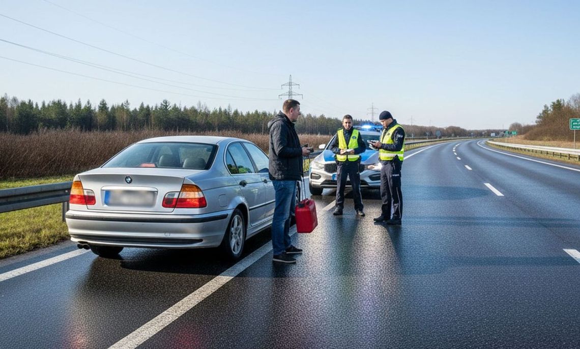 Wezwali policję, bo był w tarapatach. Potrójny szok podczas akcji "Paliwo"