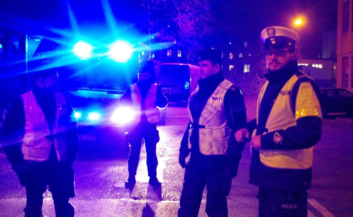 Wieczorna akcja policji w Gryfinie Wieczorna akcja policji w Gryfinie