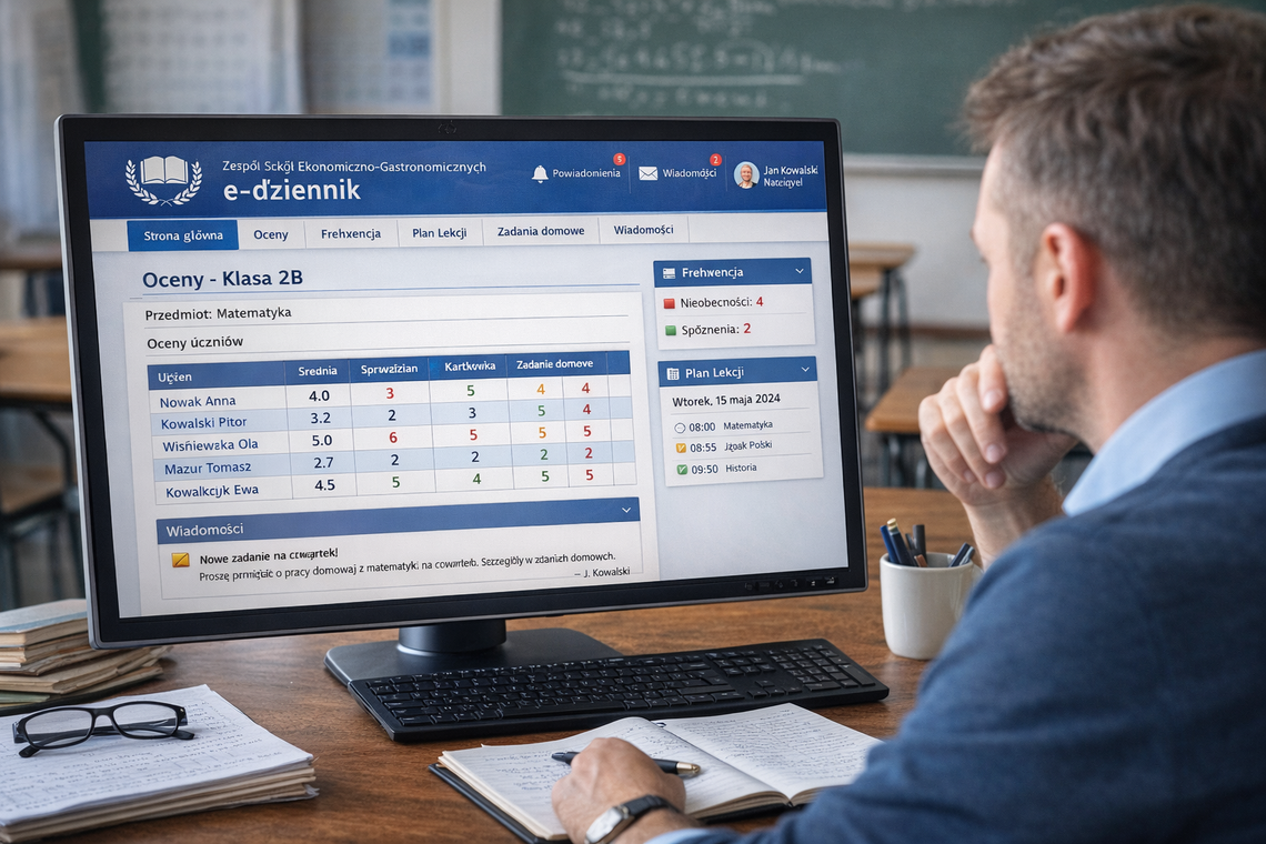 Włamał się do e-dziennika i wystawił uczniom oceny. Reakcja MEN