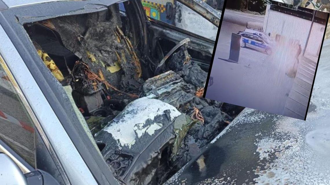 Kamera to nagrała. Tak 14-latek podpalił dwa radiowozy [WIDEO]