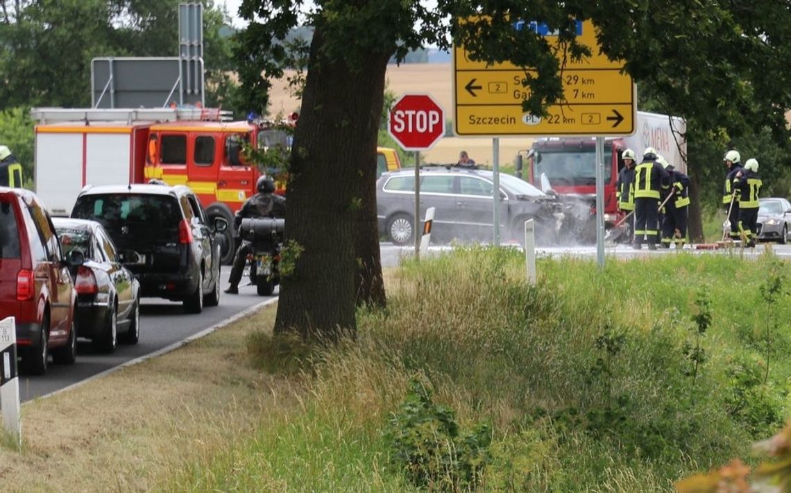 Wypadek na krzyżówce do Szczecina Wypadek na krzyżówce do Szczecina