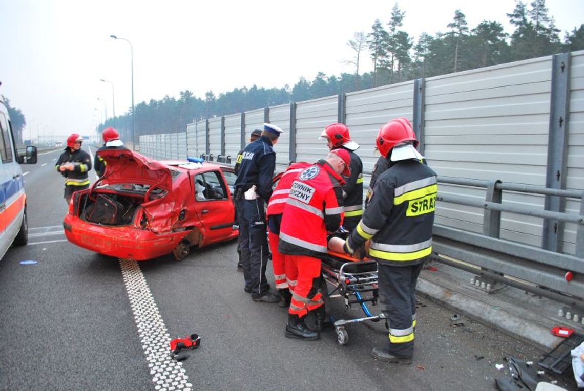 Wypadek renault na S3