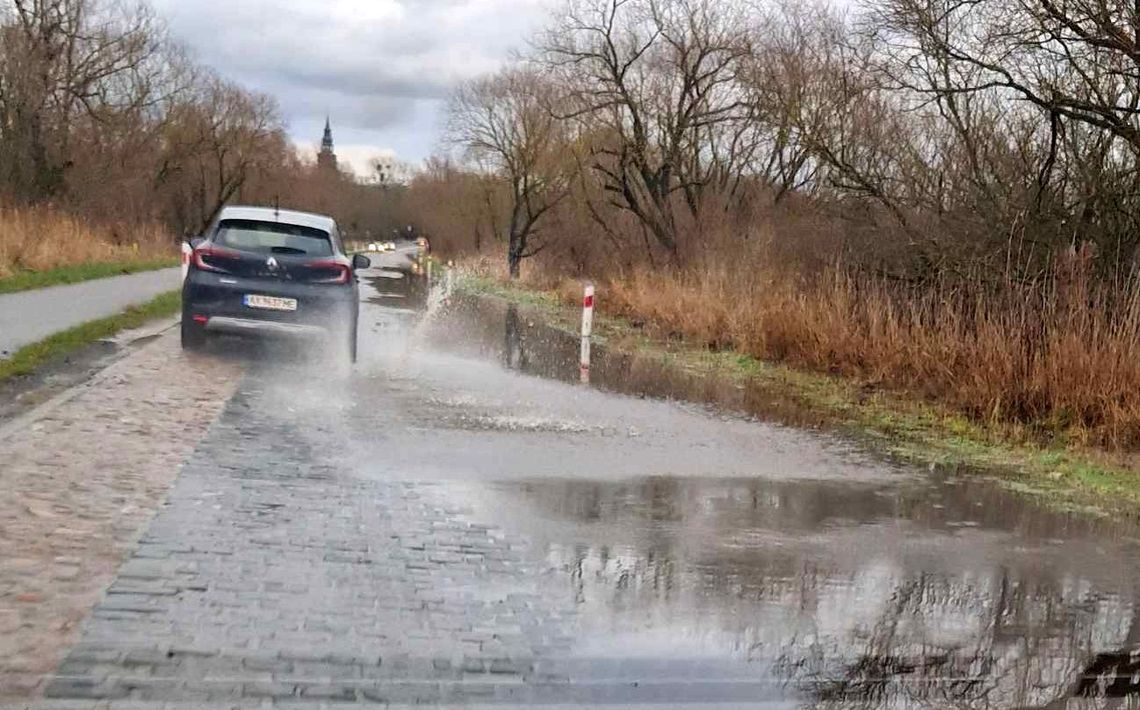 Zamknięto drogę Gryfino-Mescherin. Międzyodrze zalane