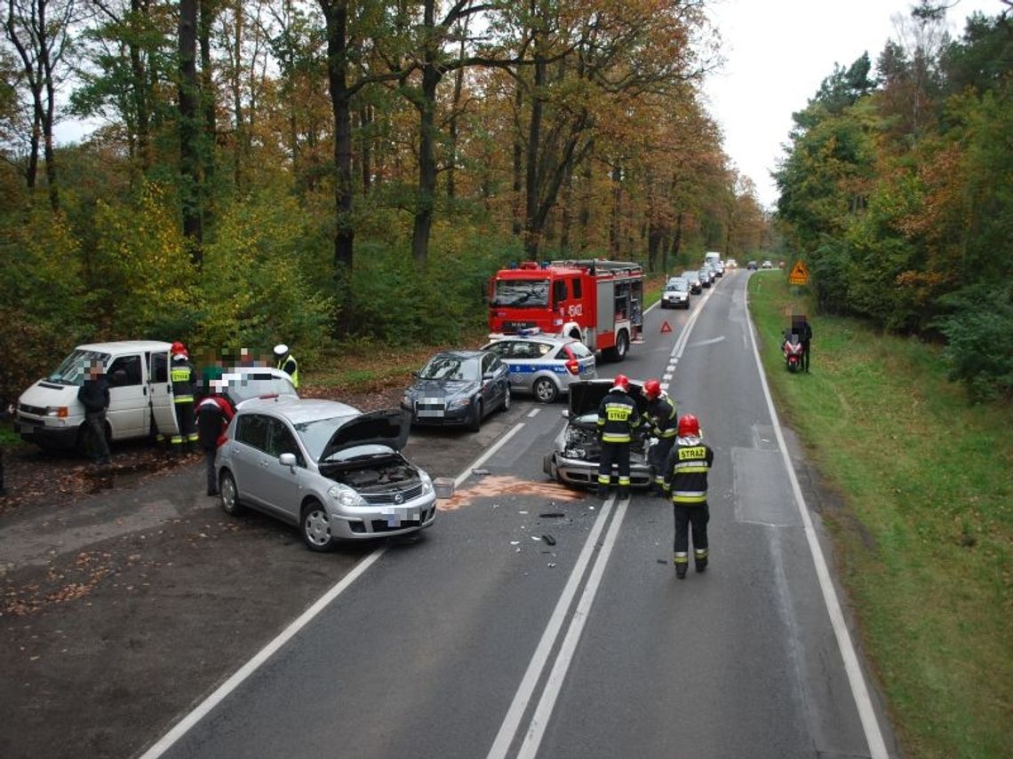 Zderzenie dwóch osobówek pod Gryfinem. Cztery osoby, w tym dzieci, w szpitalu Zderzenie dwóch osobówek pod Gryfinem. Cztery osoby, w tym dzieci, w szpitalu