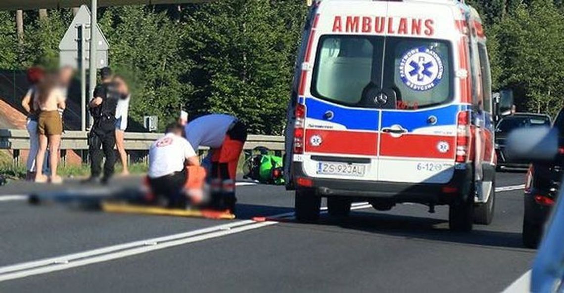 Zderzyły się dwa motocykle Zderzyły się dwa motocykle