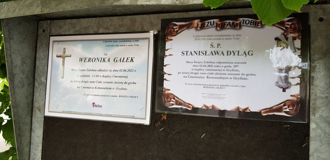 Żegnamy kolejnych mieszkańców Gryfina