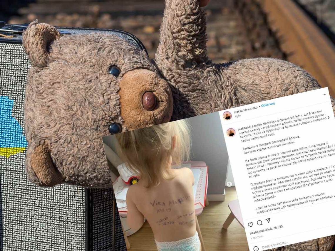 Zobacz, co Ukrainka napisała na plecach swojej córki Zobacz, co Ukrainka napisała na plecach swojej córki